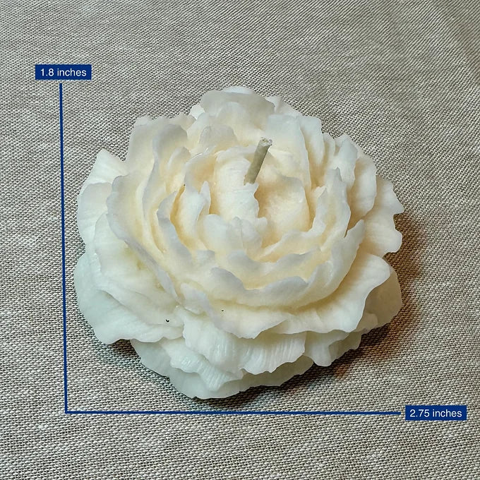 Organic Peony Candle, 1.8 inches by 2.75 inches