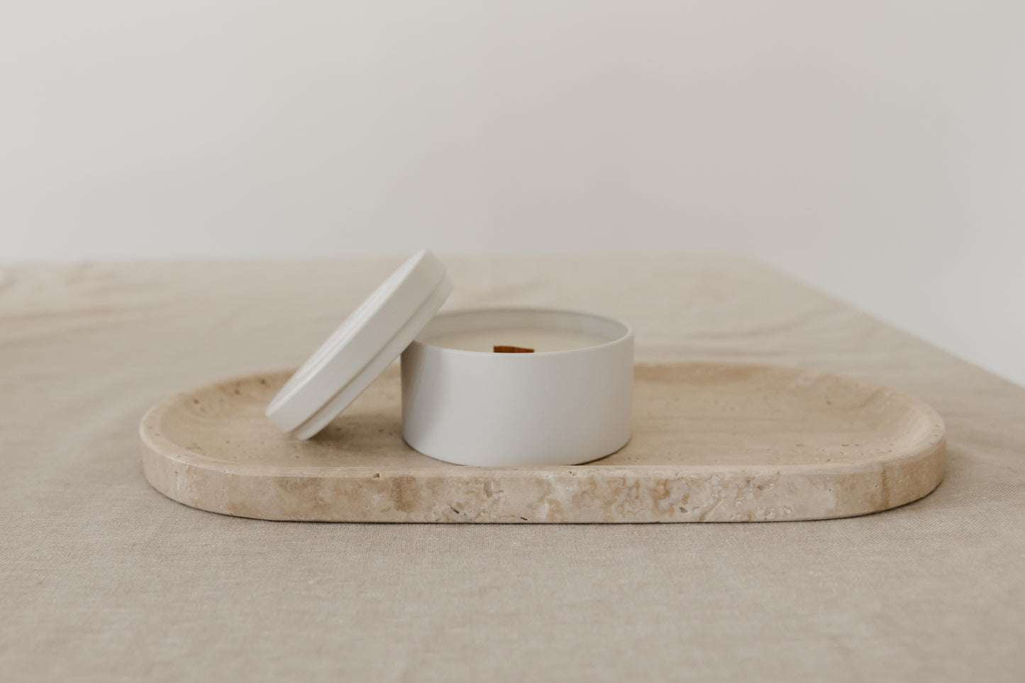 White Tin Candle - 5oz