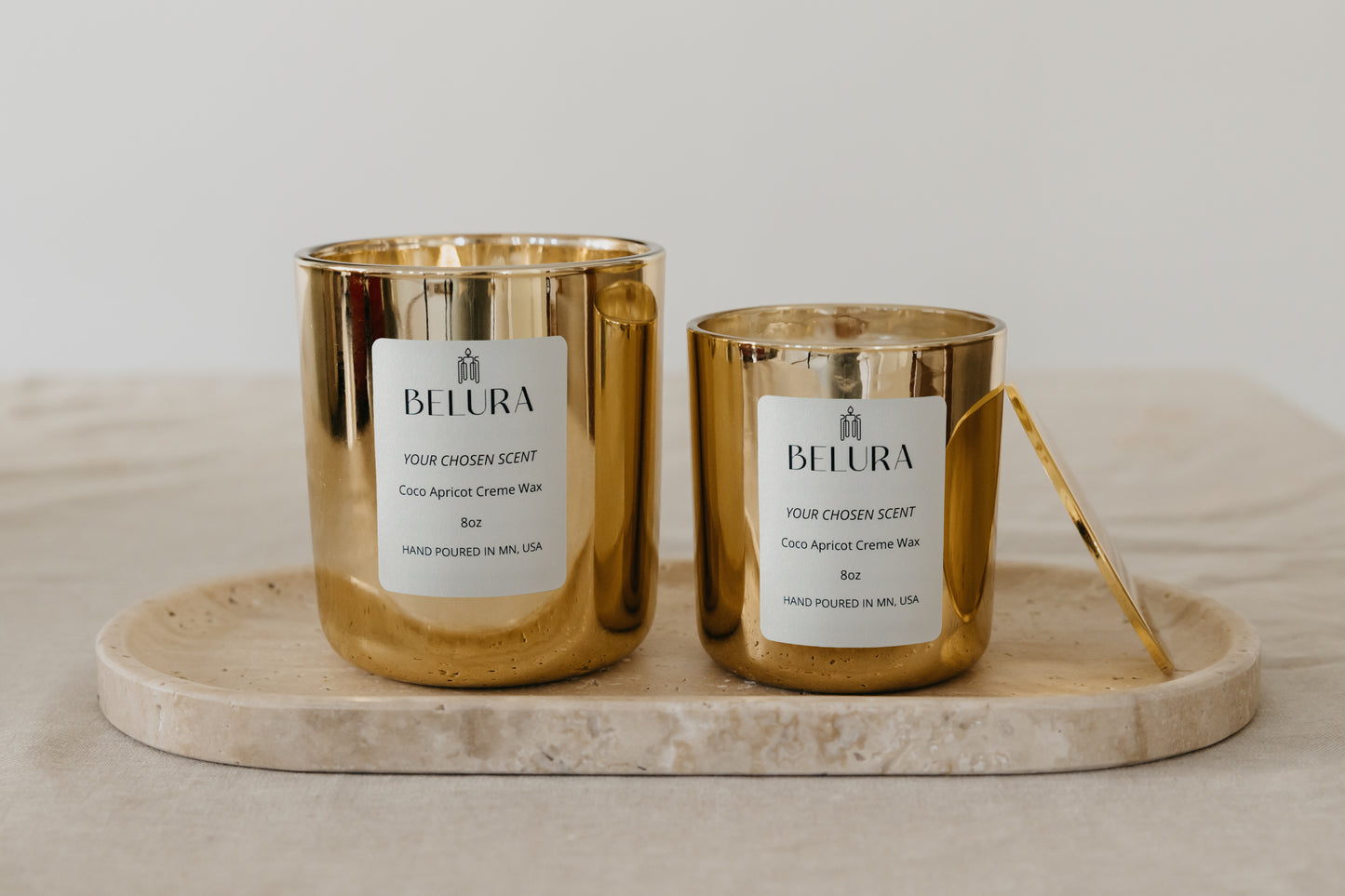 Lustrous Gold Jar Candles