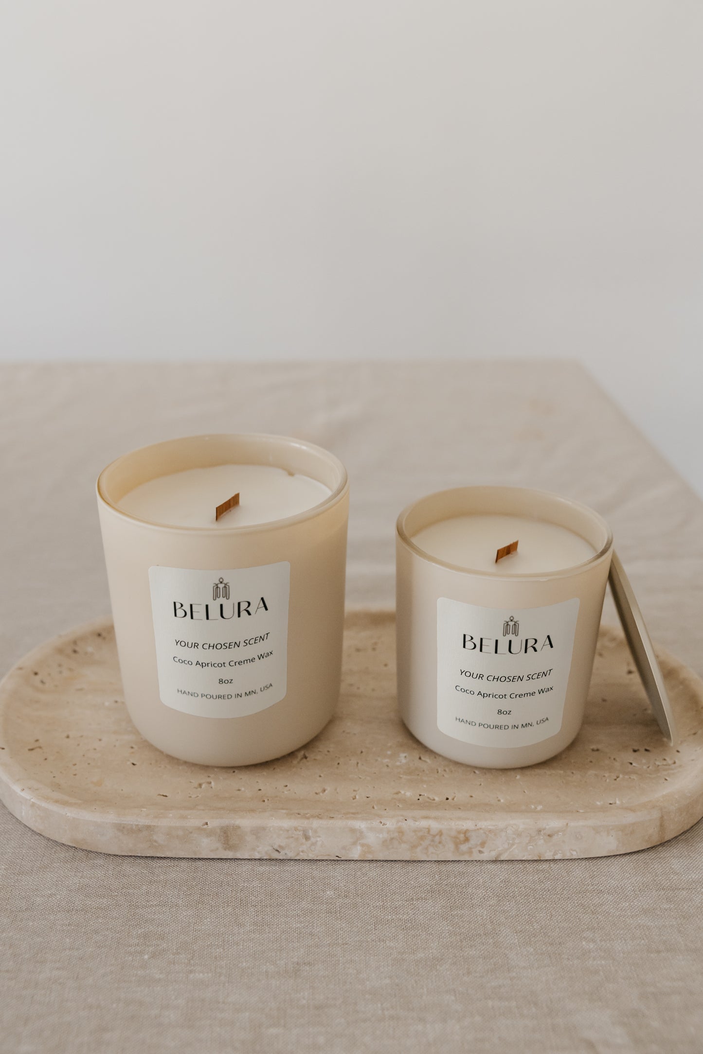 Non-toxic candles with Coco Apricot Creme Wax