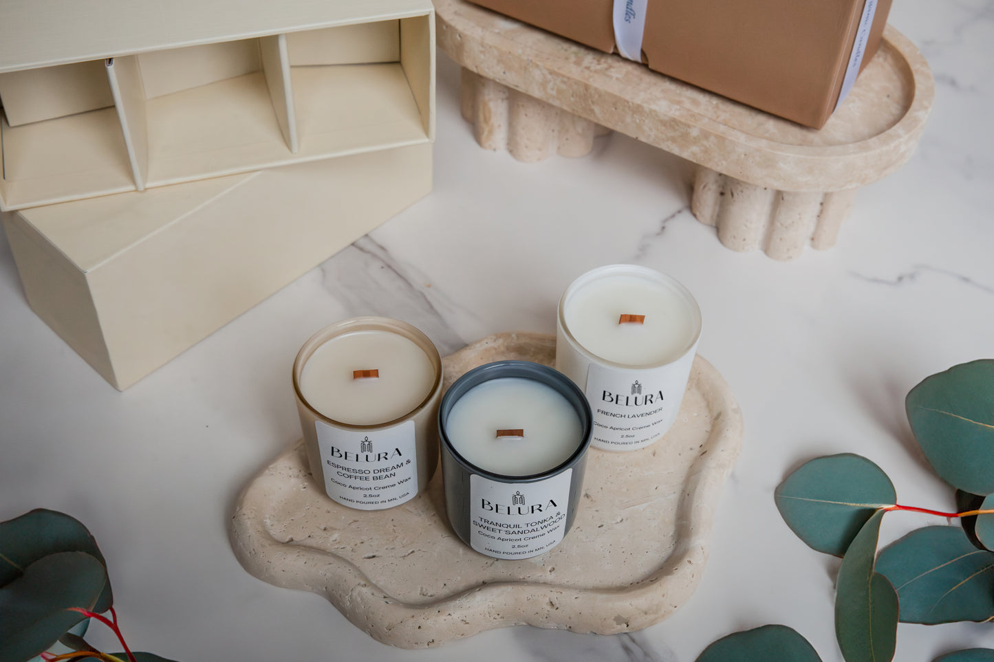 Elegant Candle Gift Set with Non-toxic wax