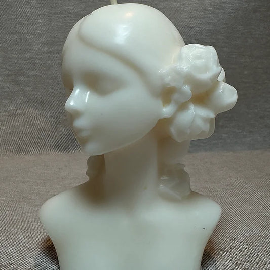 A Girl with Flowers on Her Hair