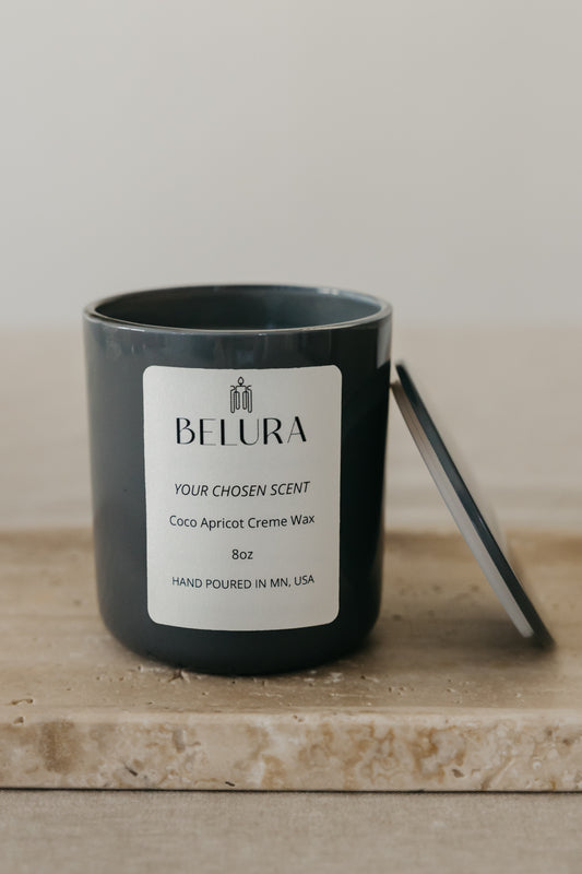 Gloss Gray Jar Candle