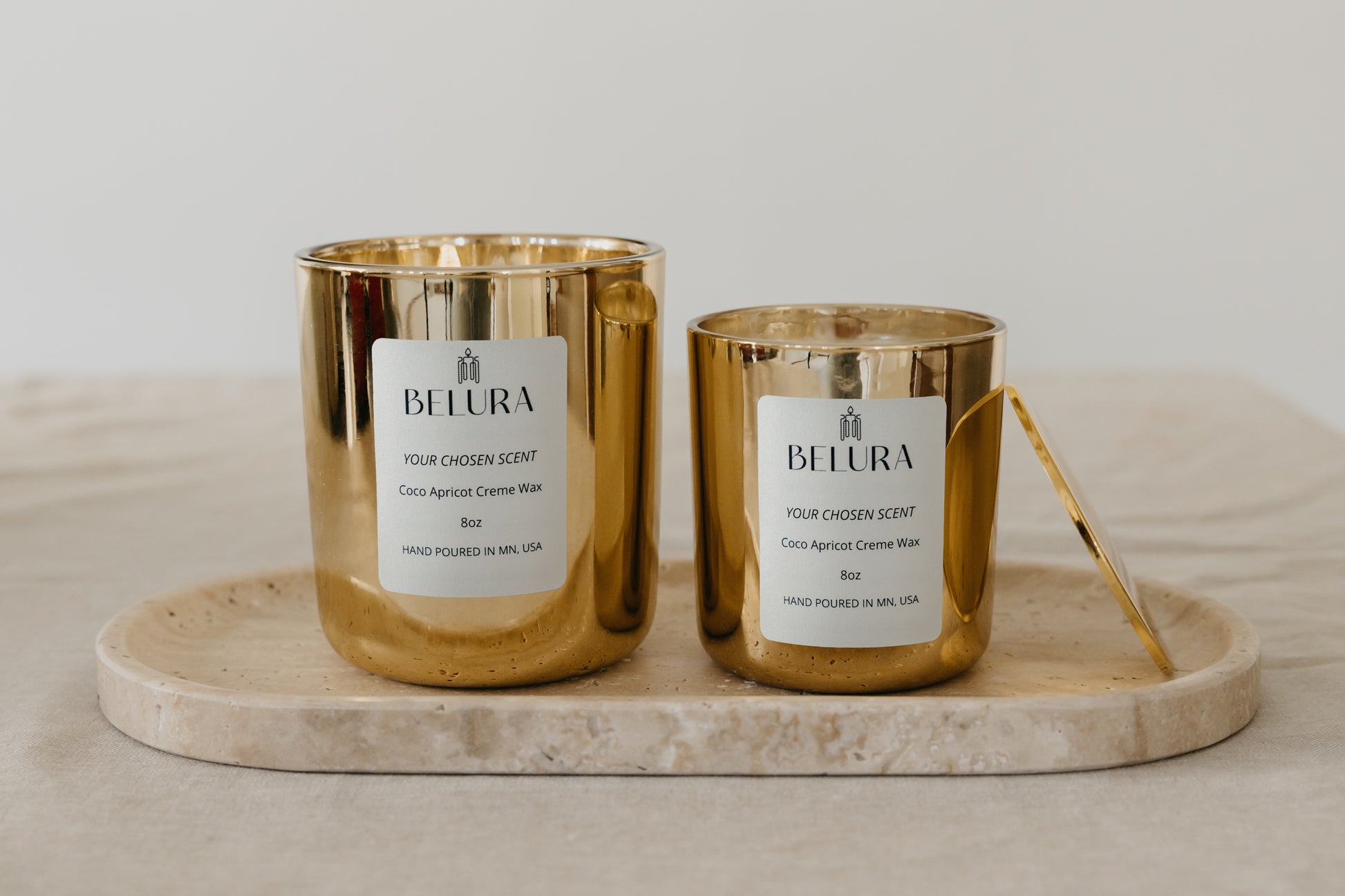 Lustrous Gold Jar Candles