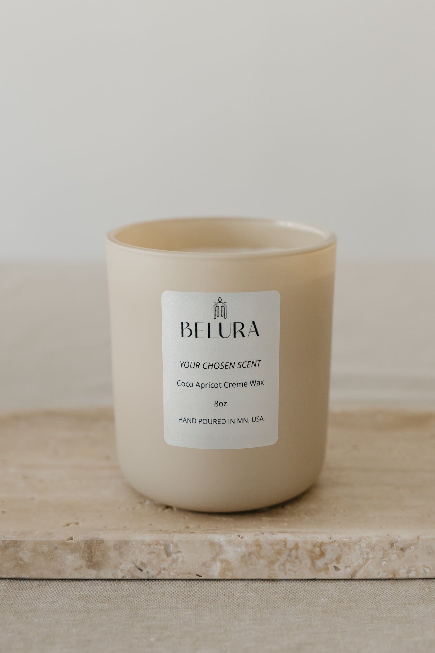 Non-toxic candle in cream jar