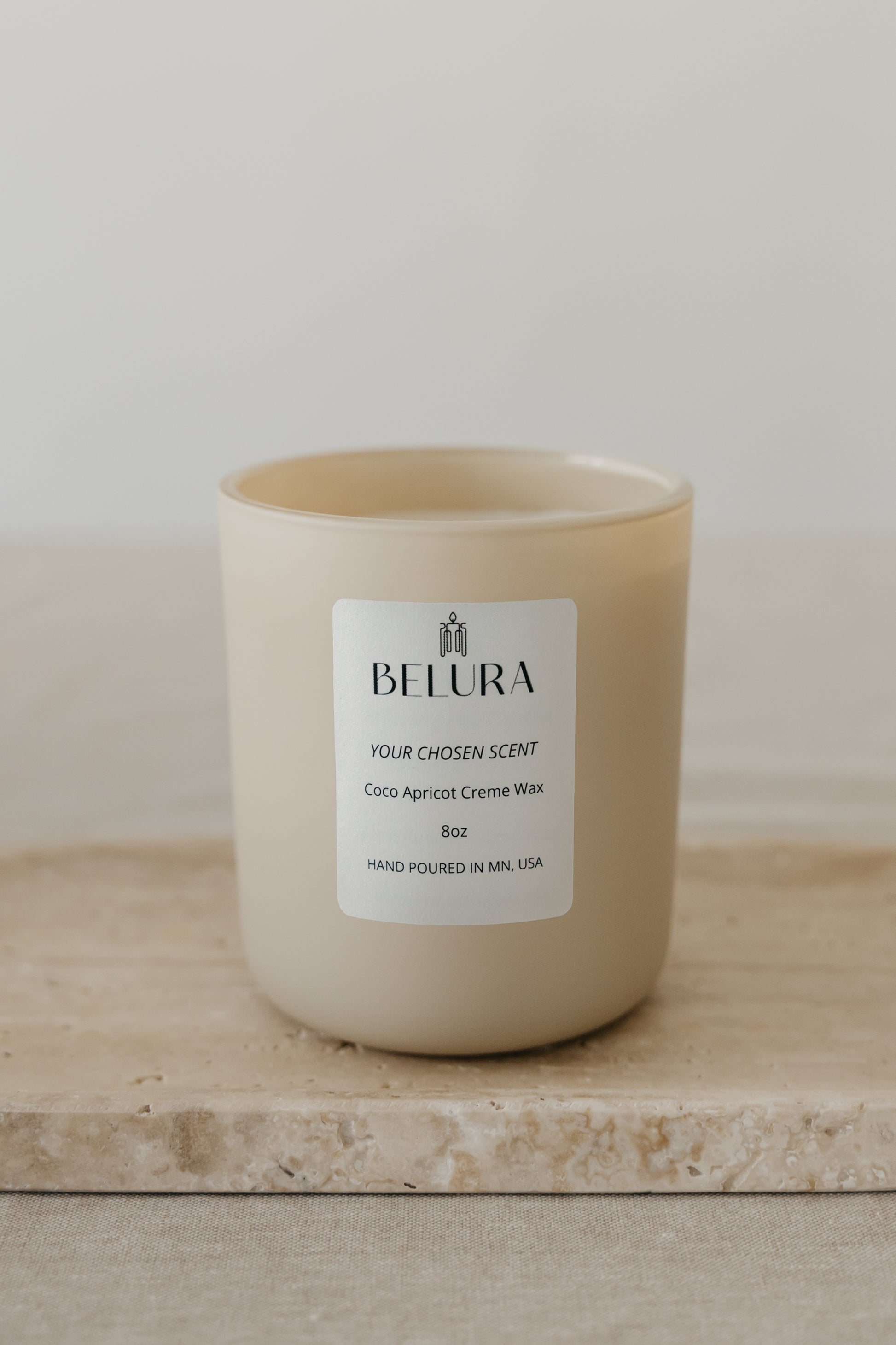Non-toxic candle in cream jar