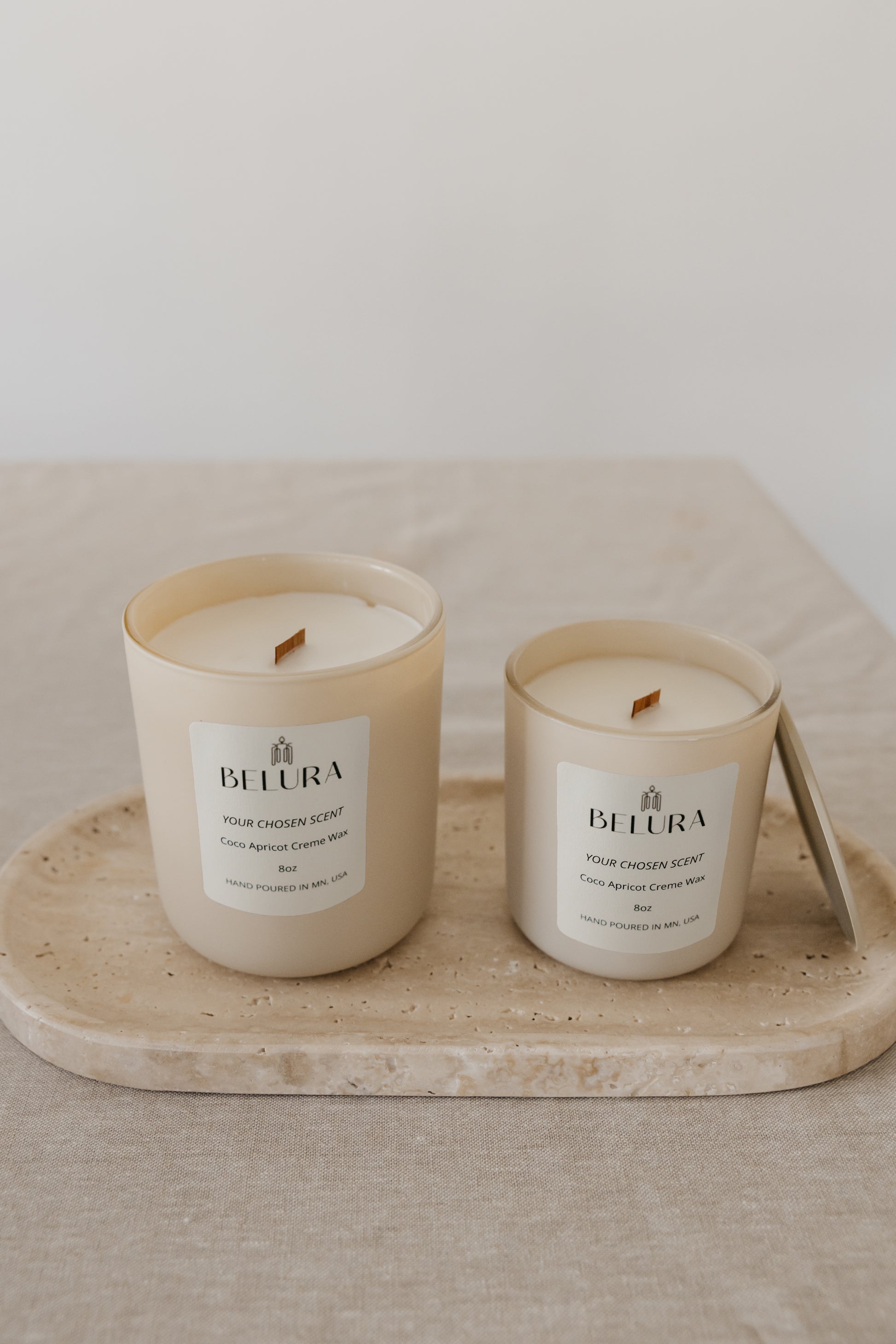 Non-toxic candles with Coco Apricot Creme Wax