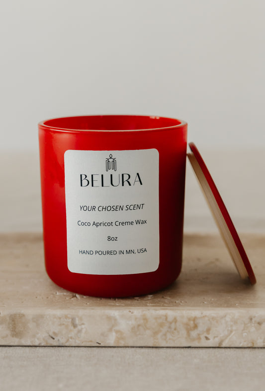 Matte Red Jar Candle
