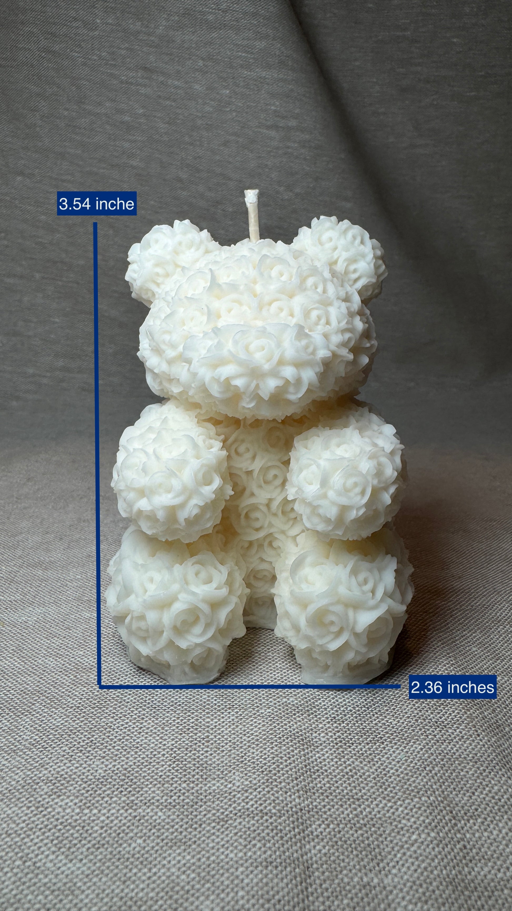 Cute Bear candle 3.54 inches by 2.36 inches