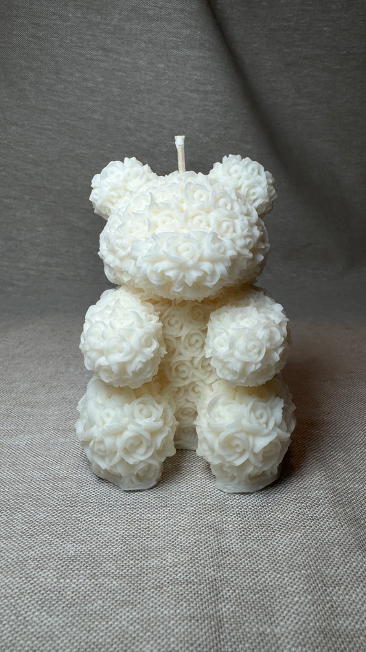 Cute Bear candle in white